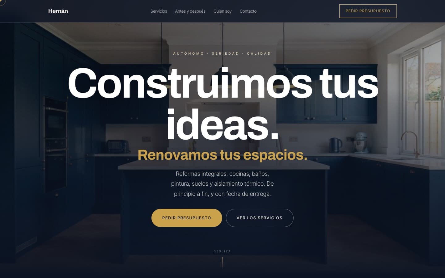 Web de Empresa de reformas, reformas integrales · cantabria