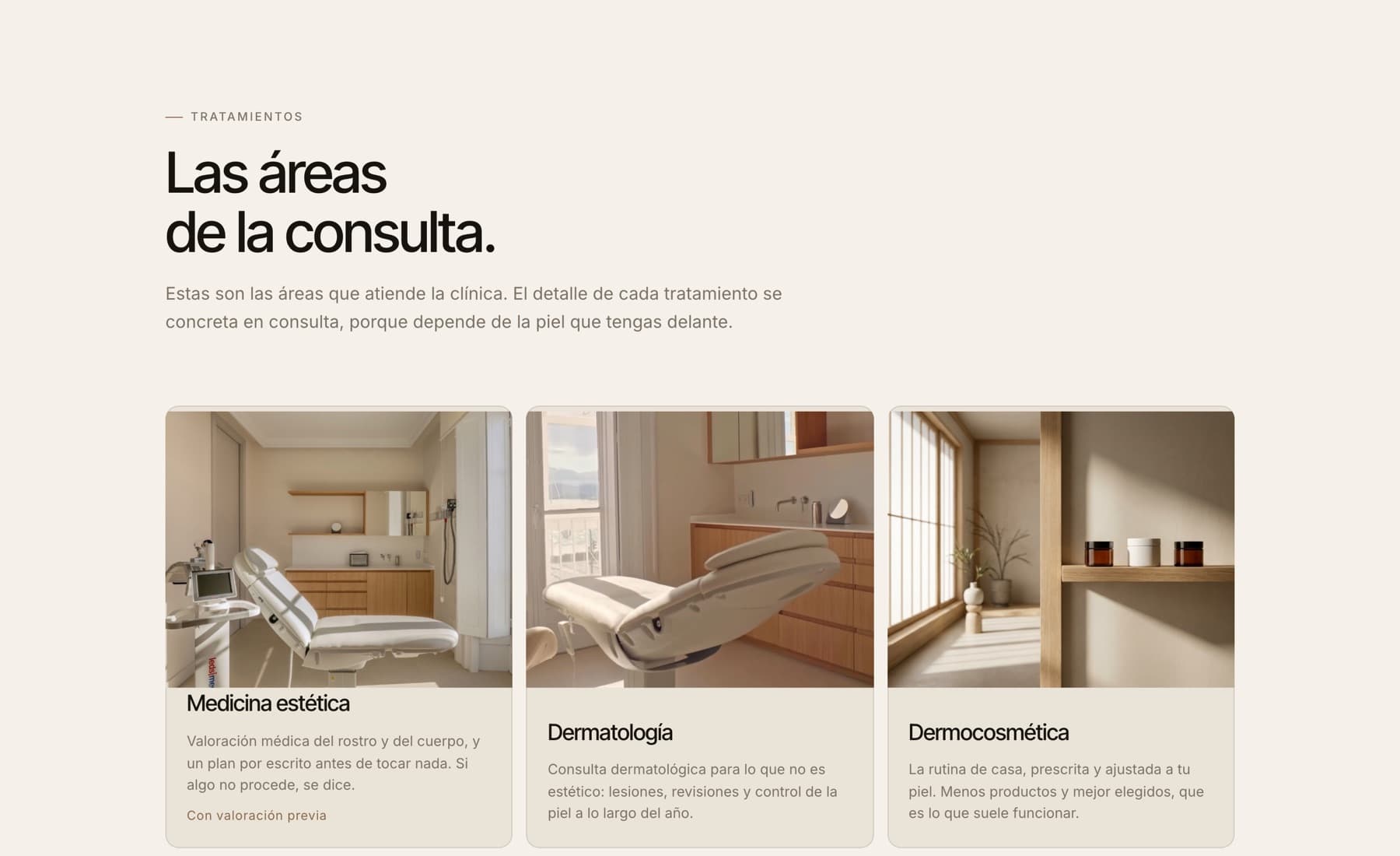 Web de Medicina estética, clínica privada · cantabria